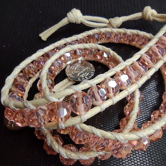 Legend By Shelley Necklace Wrap Limited Edition Multi-Tone Pink Crystals 25" - Picture 8 of 15